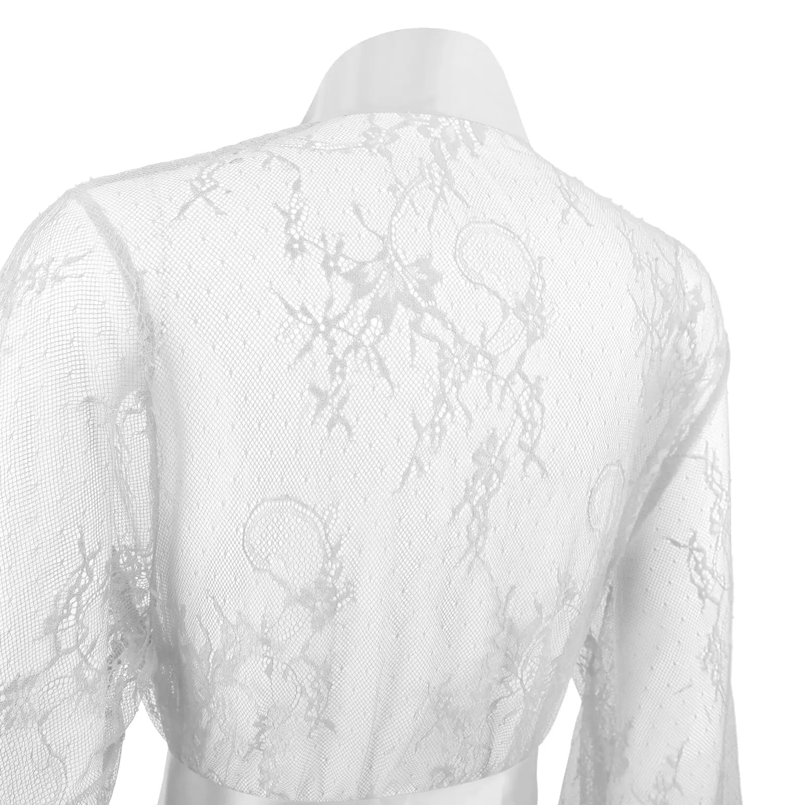Women's Sexy Sheer Lace Robe Lingerie Long See Through Kimono Lingerie Dress Lace Gown Sleepwear