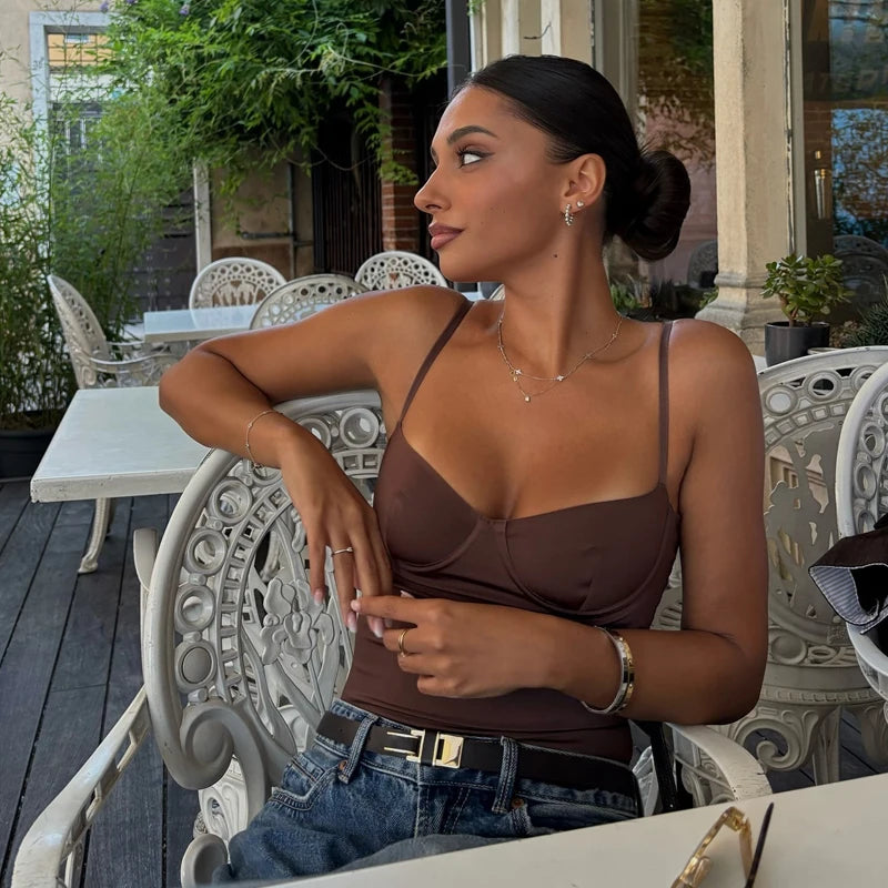 Corset Ladies Halter Tops For Woman Elegant Woman Tops Female Summer Camis Tops With Straps Bodysuit Crop Top Woman Sleeveless