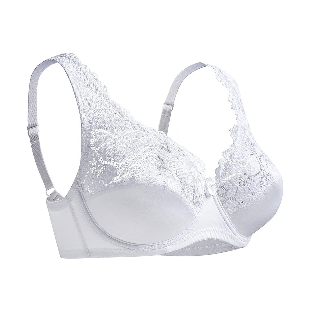 Bras For Womens Lingerie Floral Lace Bra Underwire Brassiere Perspective Plus Size Underwear Female Sexy  BH Tops