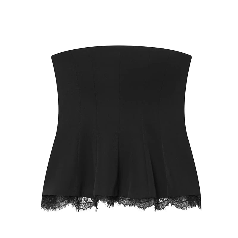 Women's Tops Fashion Lace Corset Tube Tops Summer Women Sexy Backless Top Female Chic Tops