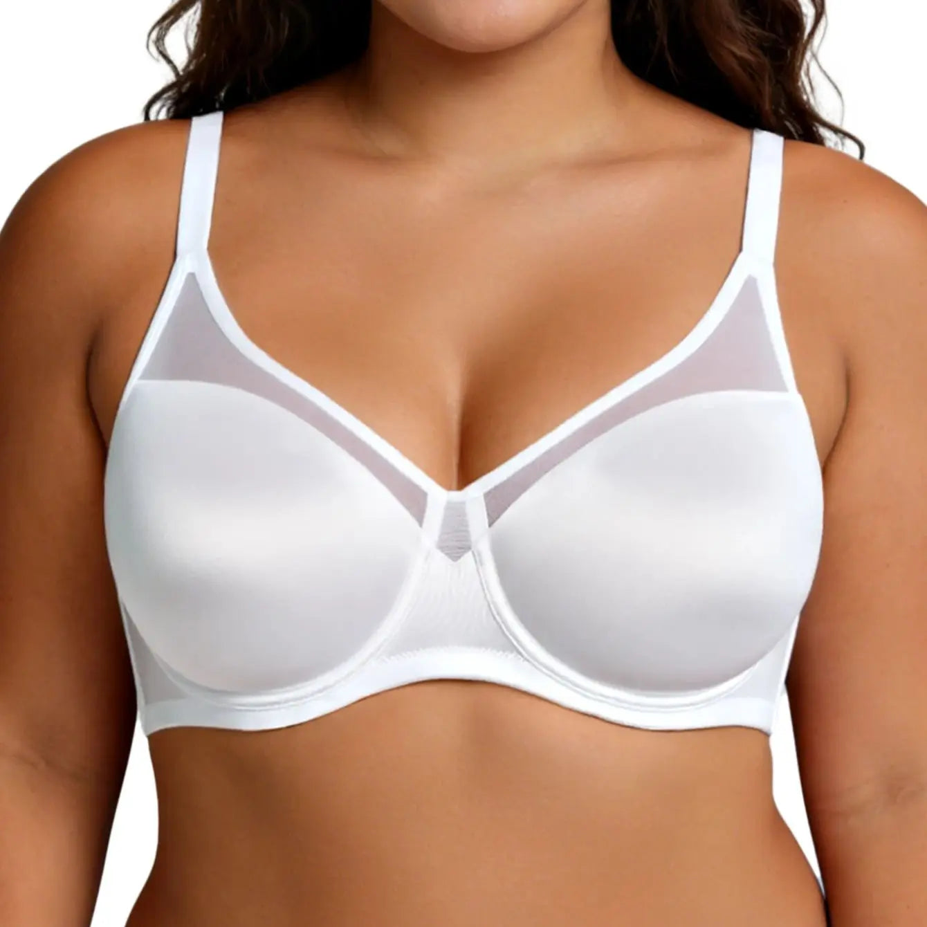 Wingslove Seamless Underwire Full Coverage Bra Unlined Lace Detail Comfort Bra For Women Soft Breathable Push Up Everyday Bra