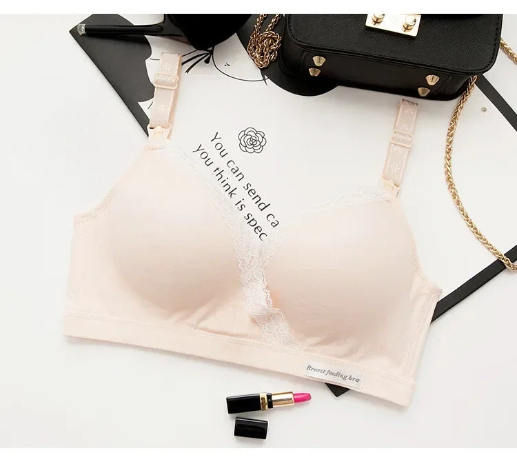 1PCS Smooth Nursing Bras for Breastfeeding Support  Sleep Bralette Wireless Maternity Wirefree For Pregnant Women