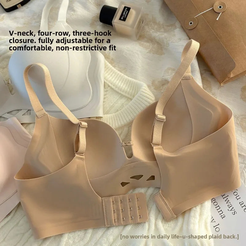 Push Up Bras for Small Chest  Invisible Skin Tone Plunge Bra with Lift No Show Coverage Comfortable Minimizer Strapless Adhesive