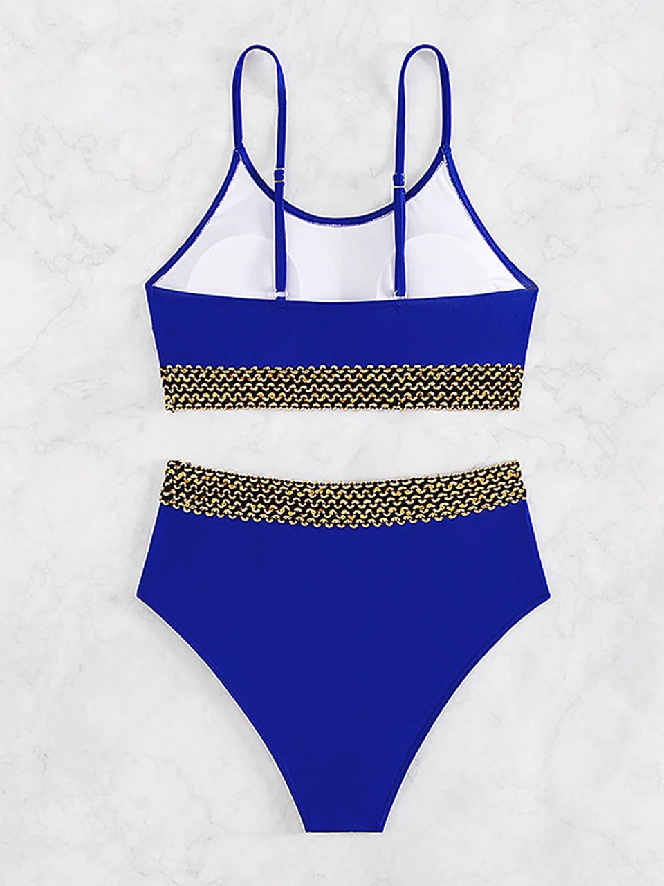 Sexy High Waist Bikini Women High Cut Swimsuit Female Padded Bathing Suit Solid Swimwear Two Piece Beachwear Swimming Summer