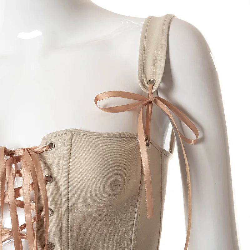 Elegant Lolita Corset Evening Party Retro Bustier Top Women Lingerie Sexy Slimming Bandage Underbust Corsets Streetwear Clothing