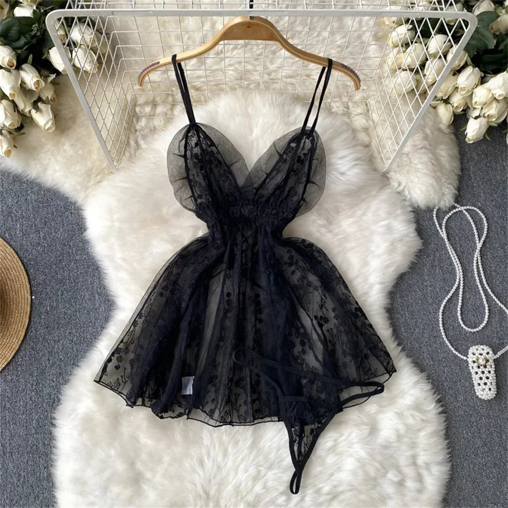 Backless Hotsweet Bow Lingerie For Women See Through Mesh Sexy Bunny Costume Lingerie Bodysuit 4 Piece Jumpsuit Spot Lace Cospla