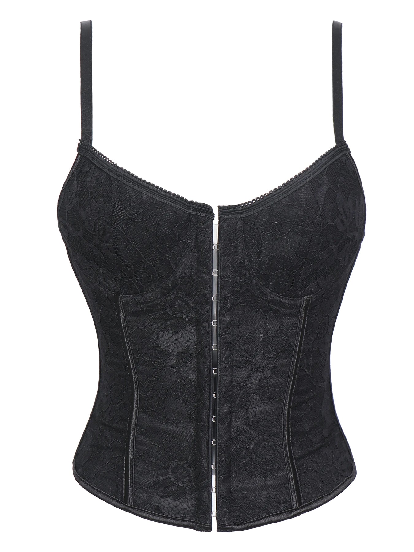 Front buttoned padded bra with steel frame for ladies  plunging tight fitting top Corset