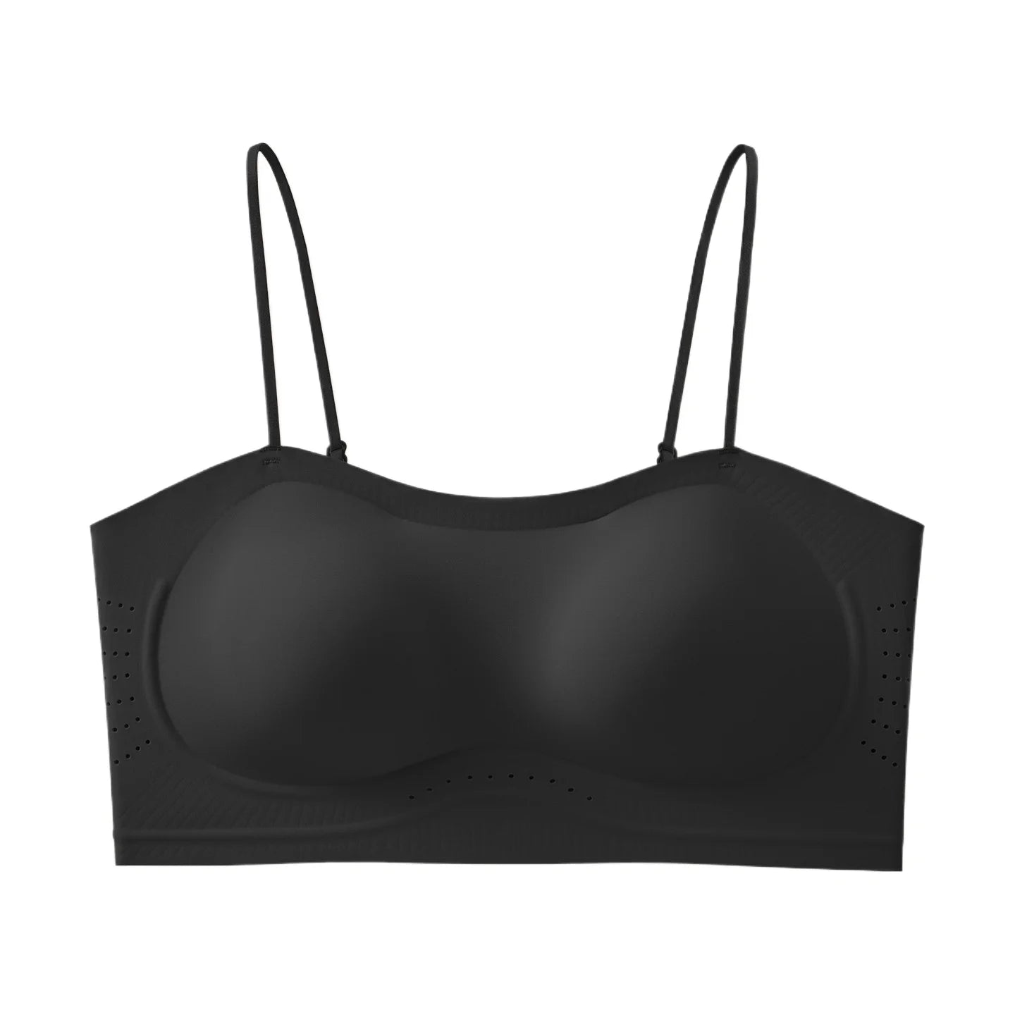 Women Push Up Bra Thin Strap Seamless Backless Bandeau Camisole Summer Padded Jelly Wire Free Comfortable Daily Bra