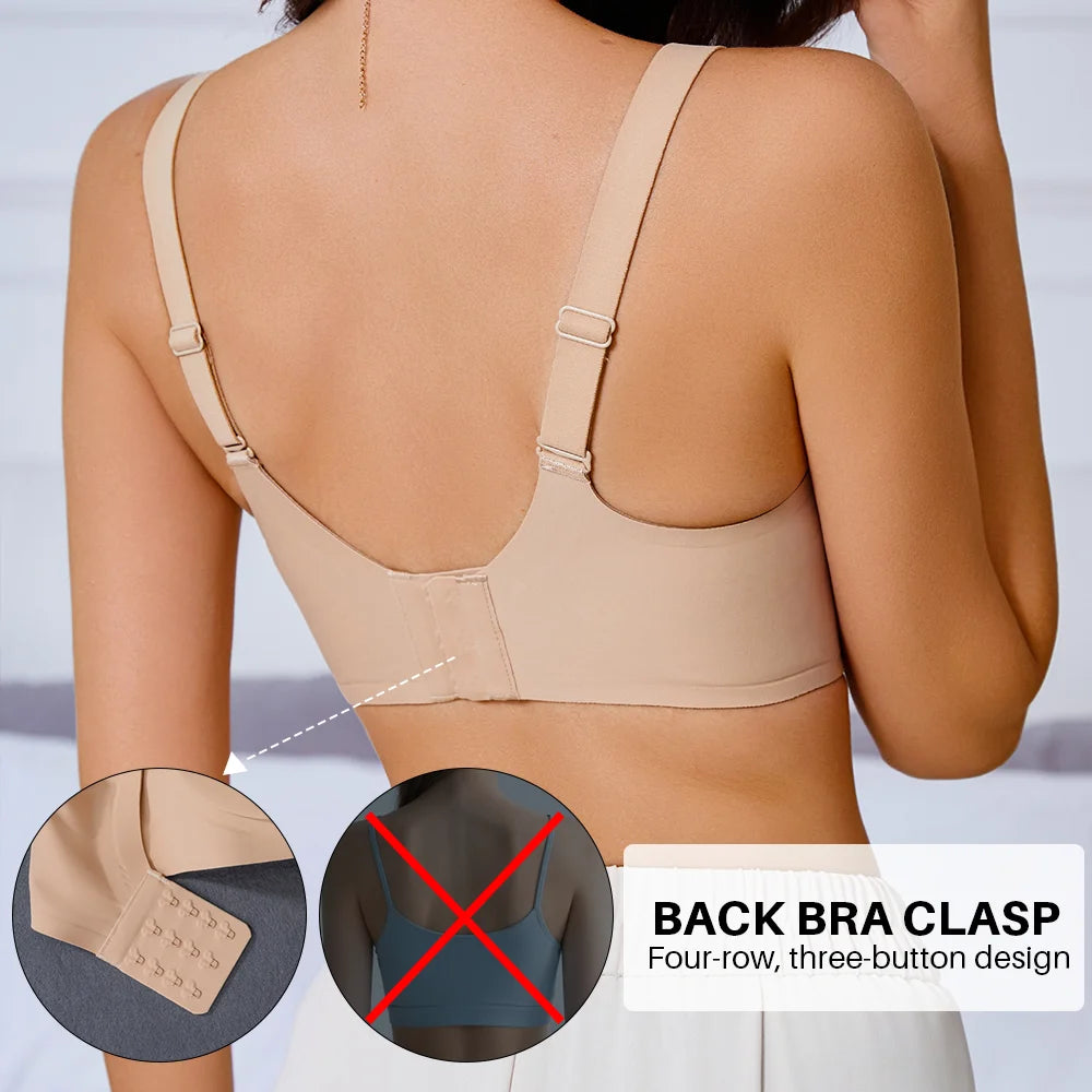 Wireless Bra for Women Seamless Push Up Bras Comfortable V-Shaped Gathering Underwear BCD Cup Intimate Lingerie