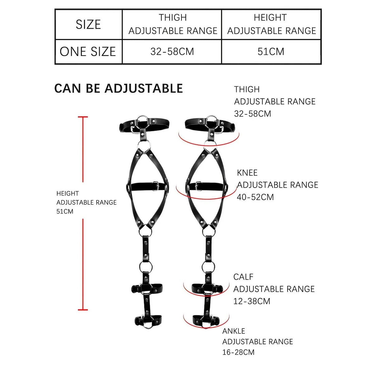 Sexy BDSM Thigh Garter Leather Lingerie Fetish Women Bondage Leg Harness Gothic festival rave outfit Exotic Accessorie