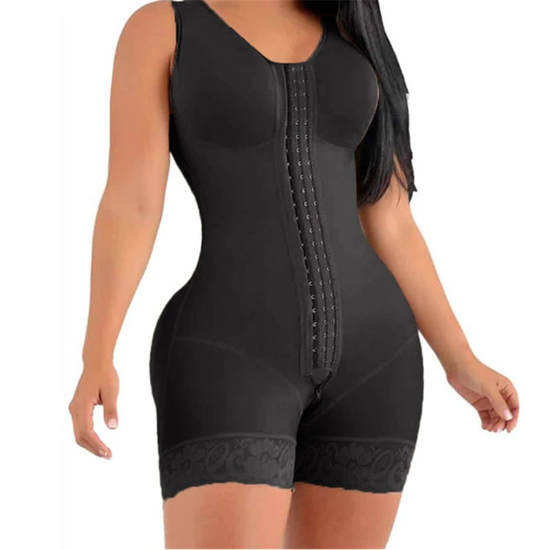 Full Body Shaper High Compression Shapewear Girdle With Brooches Bust For Postpartum Slimming Sheath Belly Fajas Slimming