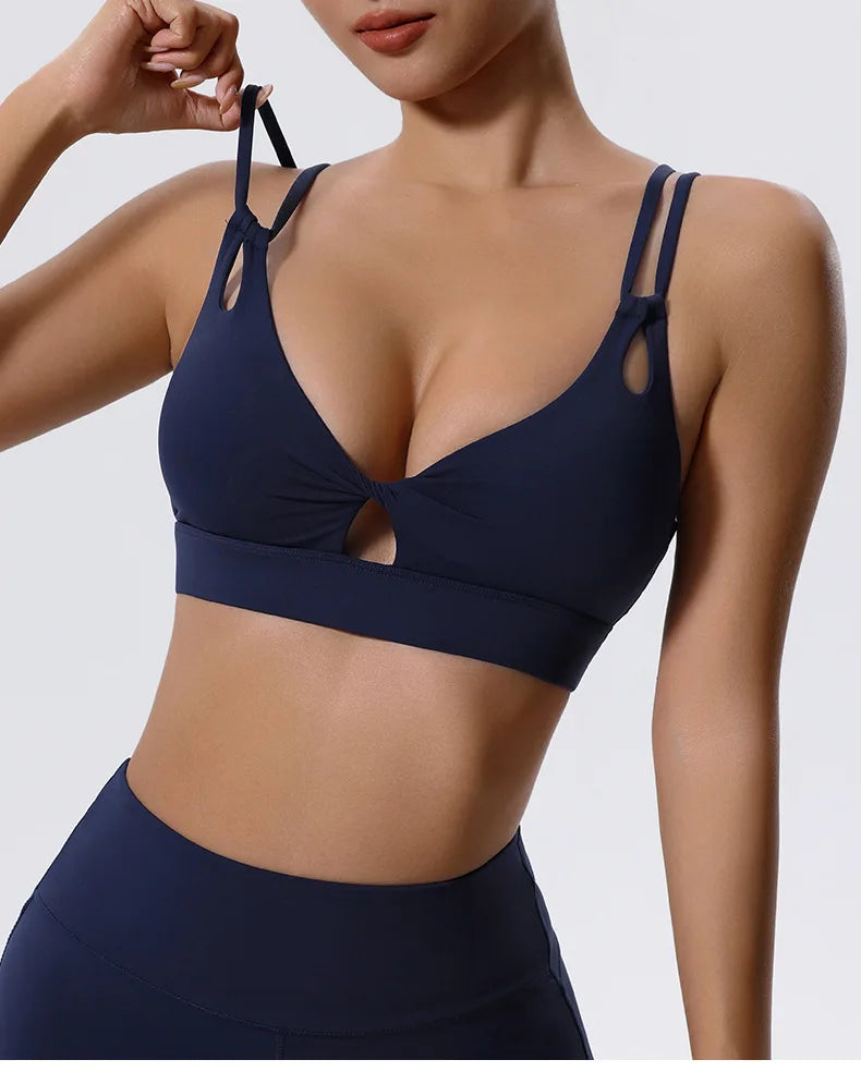 Sports Bra with Side Breasts for Women, Running, Fitness, Shock-absorbing Vest, Beautiful Back Bra