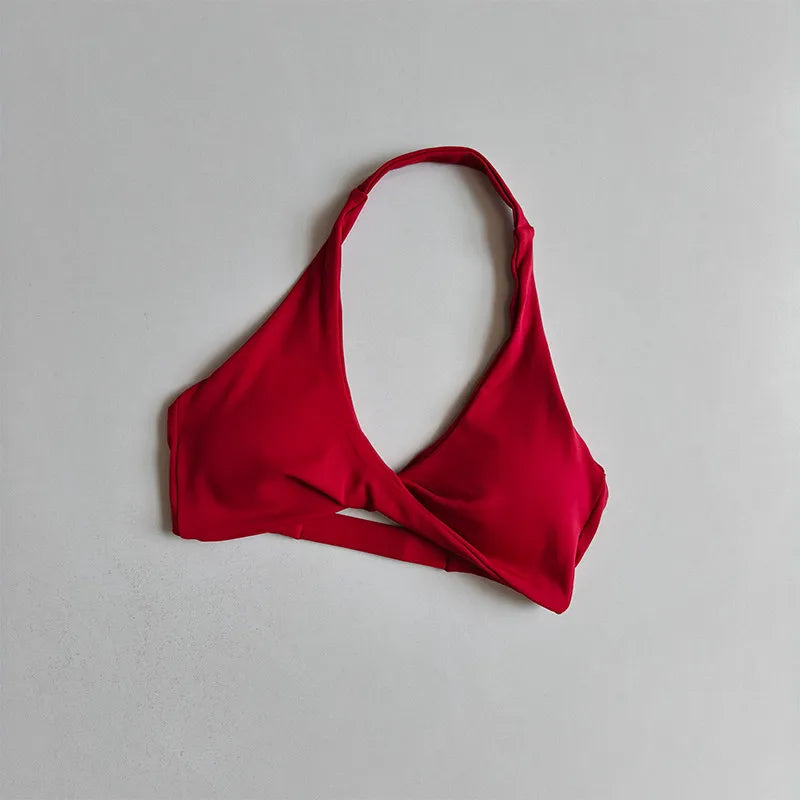 Sports Bra Women's Halter Neck Beautiful Back Push-up Chest-revealing Pilates Vest Training Yoga Wear Gym Running Fitness Bras