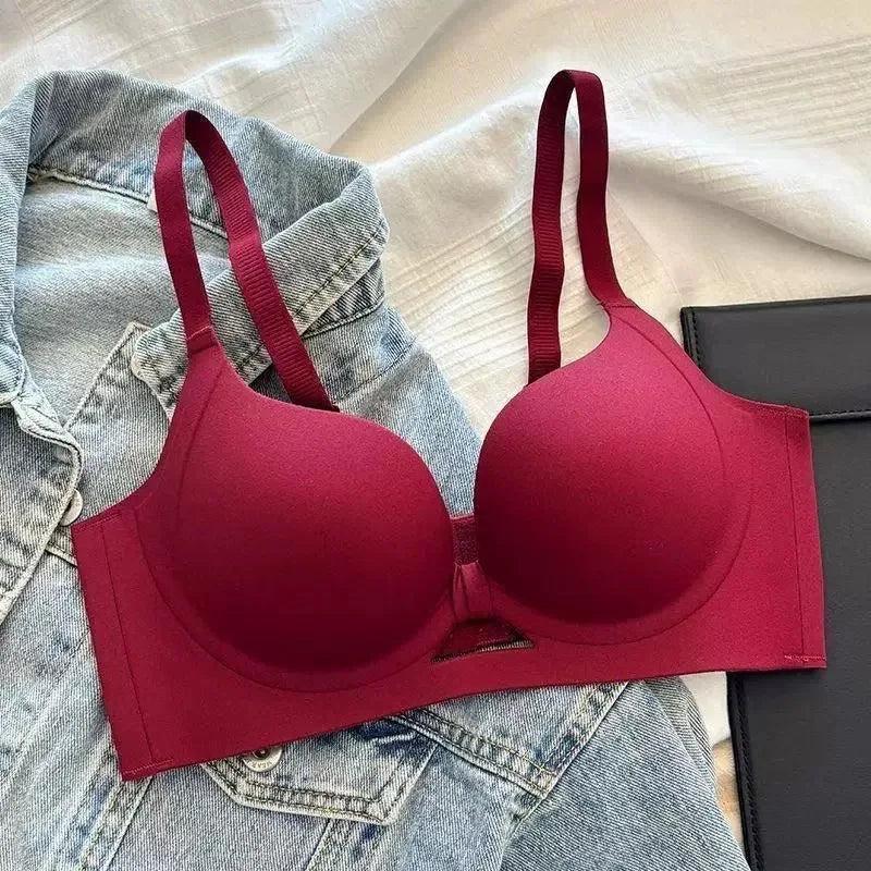 Wireless Push Up Bra for Small Breasts Lift Support Anti Sagging No Underwire Seamless Invisible Comfort Bras for Women