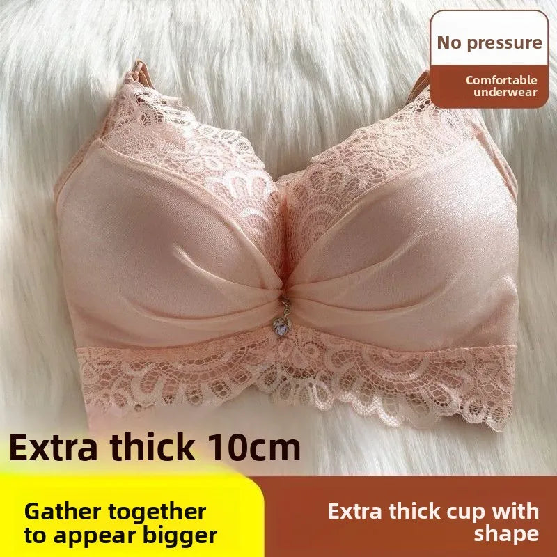 10CM Extreme Push Up Bra For Flat Chest A Cup Ultra Padded Non Wire Lingerie Creates Cleavage