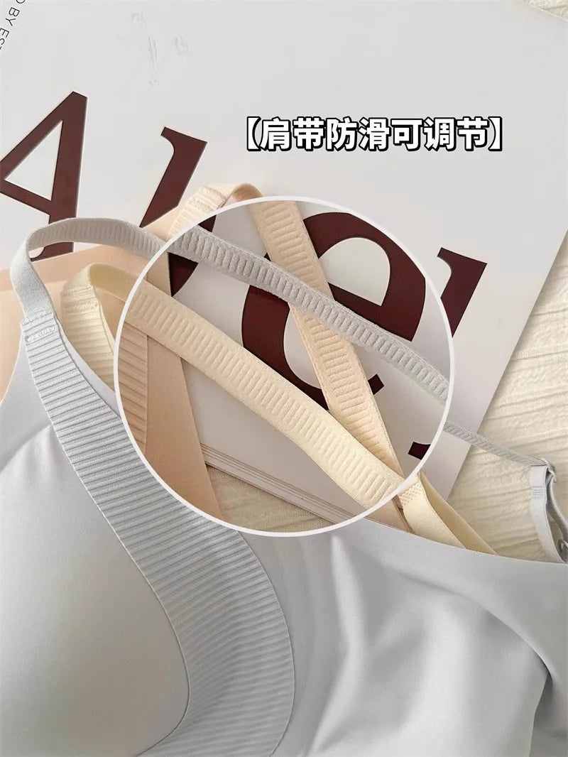 Seamless Wireless Bra Women Push-Up Gel Support Anti-Sagging Bralette Side Coverage Lift Comfort Bras Small Chest No Underwire