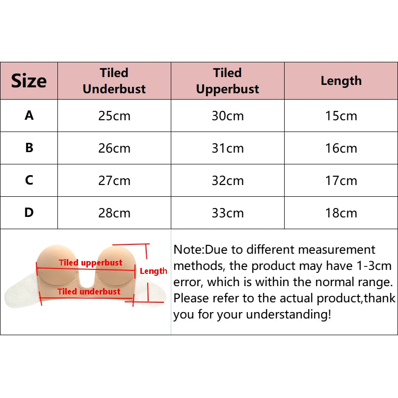 Strapless Bras Invisible Push Up Bra Silicone Brassiere Deep U Underwear Dress Wedding Party Sticky Self-adhesive