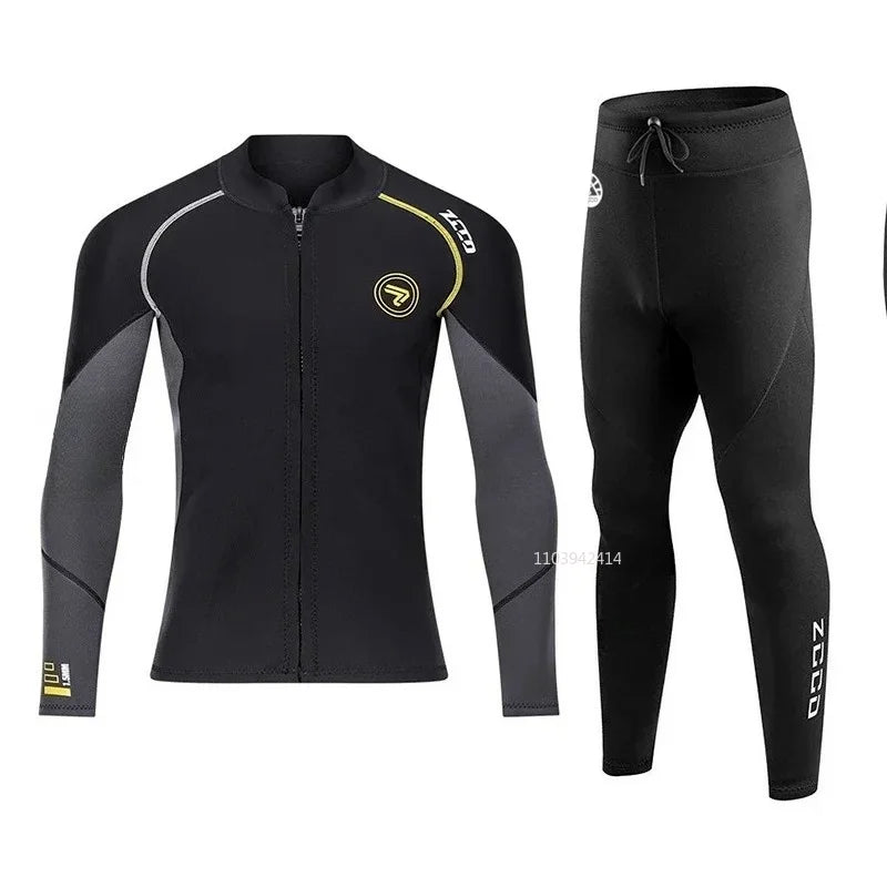 Premium Neoprene Wetsuits for Men 1.5mm/3mm Wetsuit Surf Suits Pant Top One-Piece Swimsuits Wet Suit for Scuba Diving Snorkeling