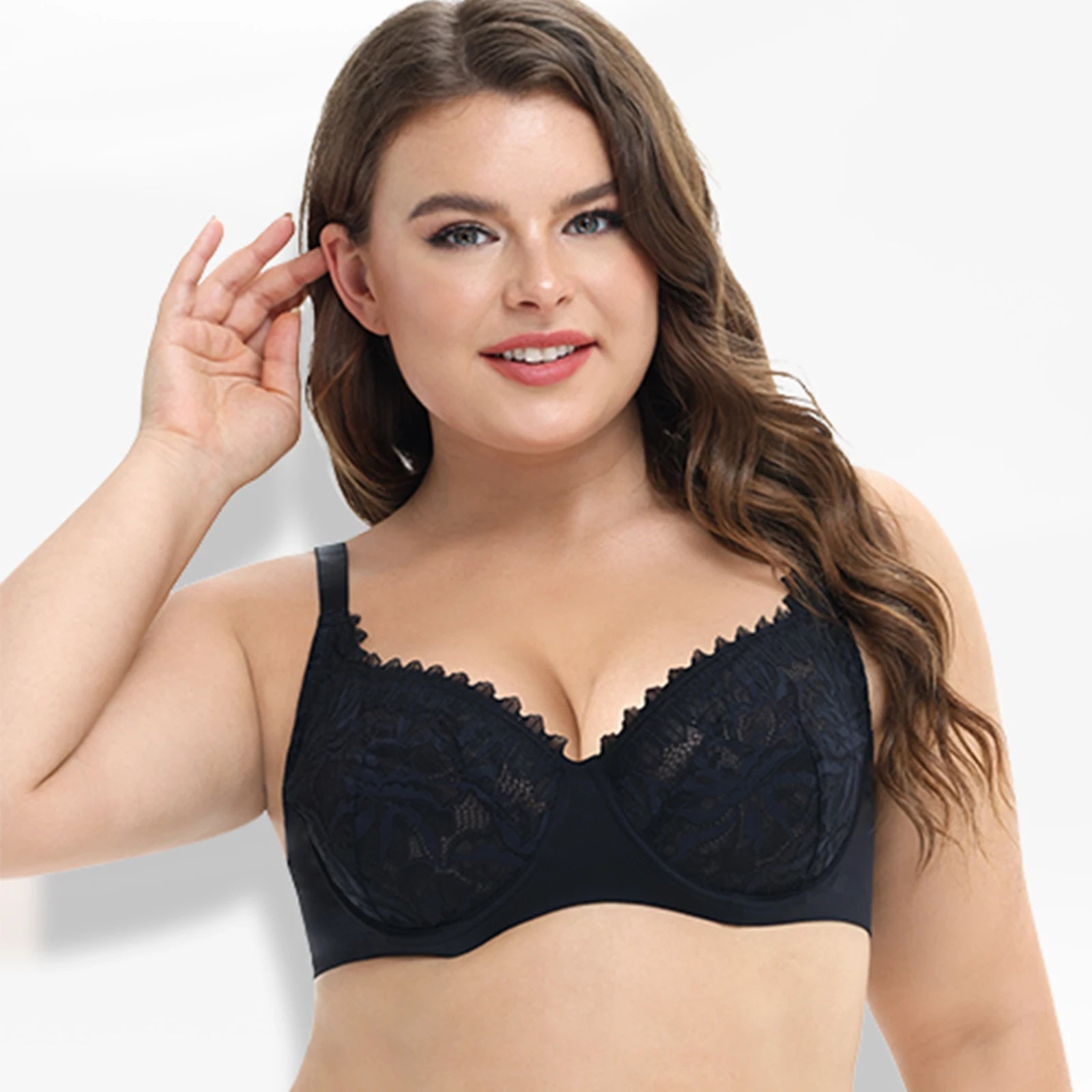 New Mesh Bras For Women Lace Bra Unlined Sexy Lingerie Perspective Bra Underwire Everyday Ultra Thin Bras C D E F G H Cups