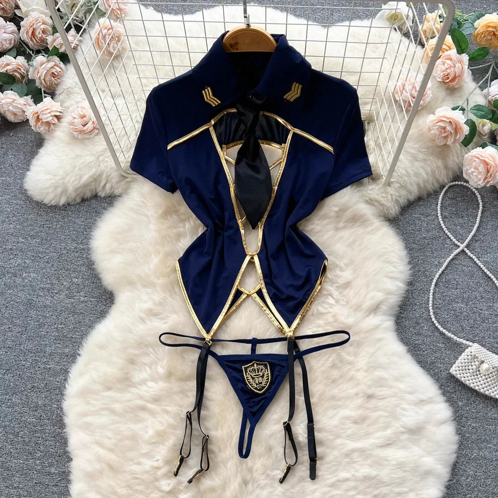 Backless Hotsweet Bow Lingerie For Women See Through Mesh Sexy Bunny Costume Lingerie Bodysuit 4 Piece Jumpsuit Spot Lace Cospla