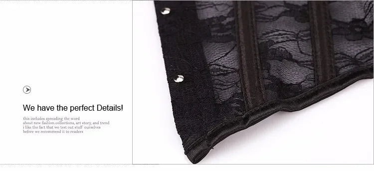 Corset Overbust Bustiers Sexy Corset For Women Lace Perspective Transparent Lingerie Femme Black White