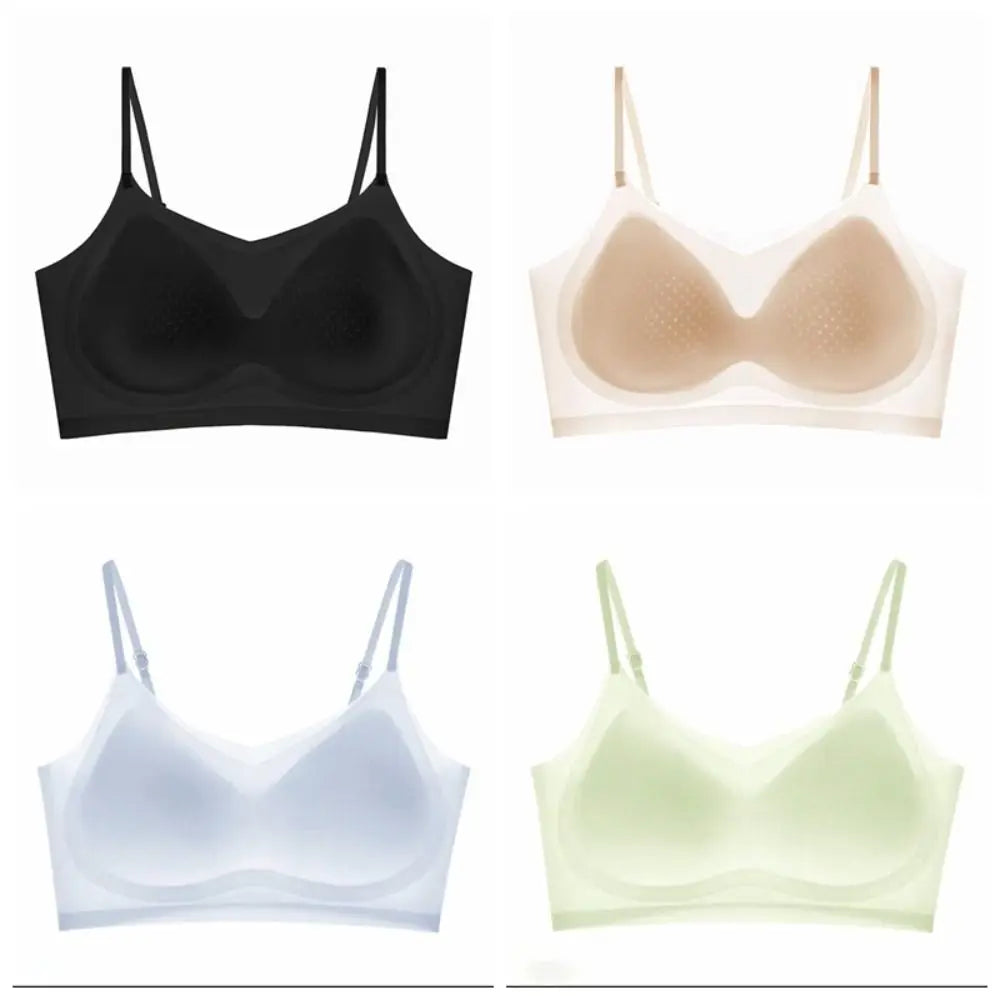 Breathable Close-fitting Seamless Bra Anti-sagging Shockproof Brassiere for Women Beautiful Back Wireless Deep V Bra Lady