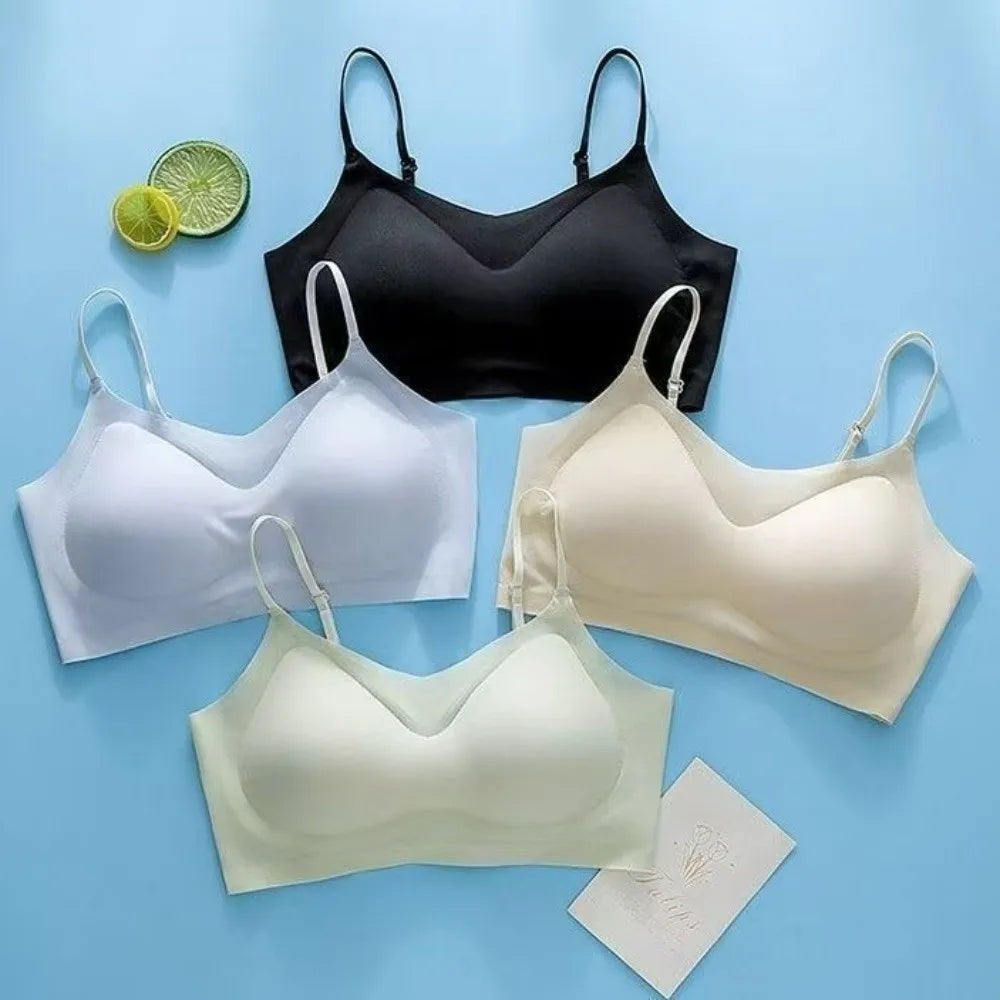 Breathable Close-fitting Seamless Bra Anti-sagging Shockproof Brassiere for Women Beautiful Back Wireless Deep V Bra Lady