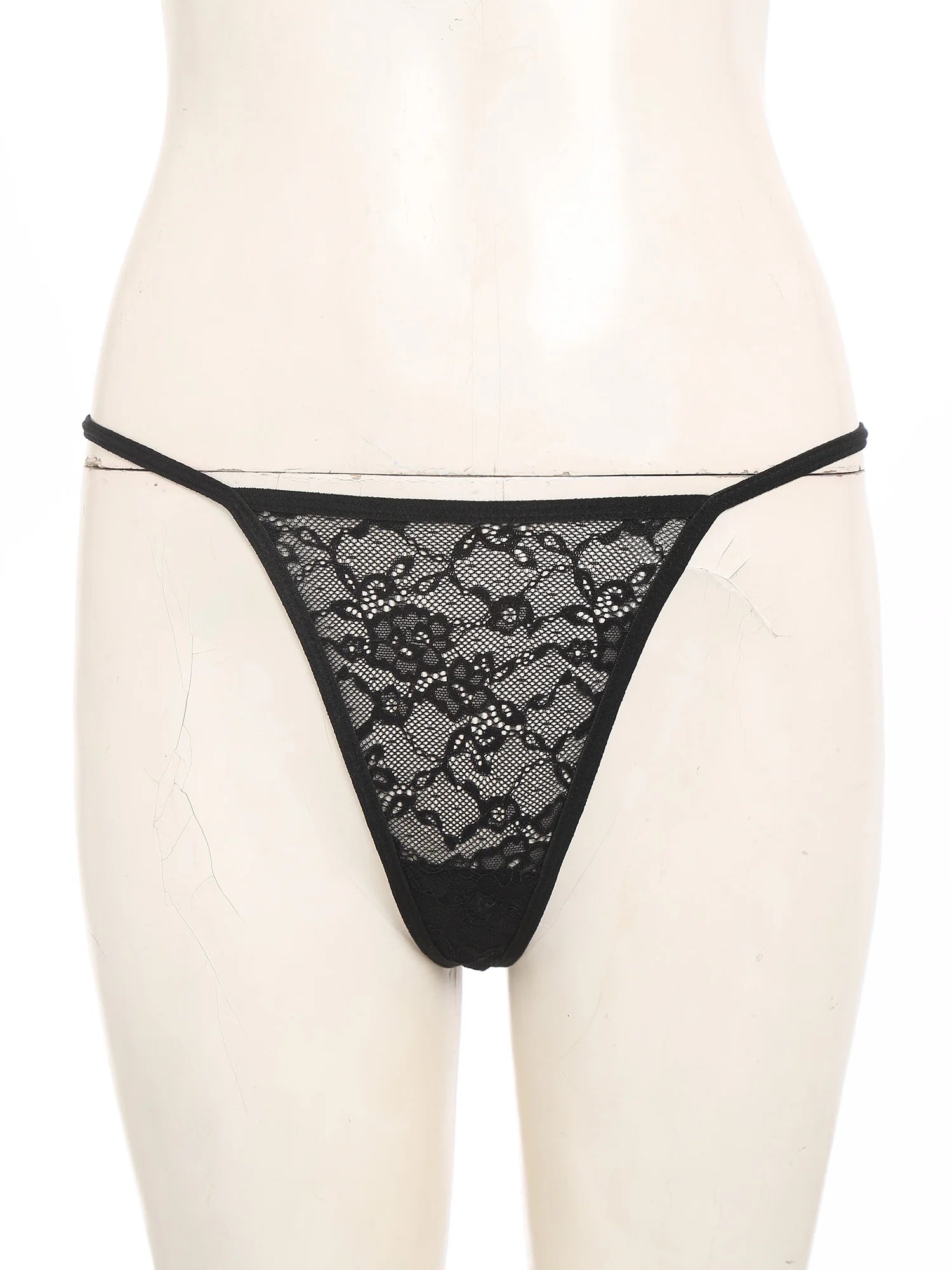 Womens Lingerie Bra And Panty Garter Set Floral Lace Bowknot Lace-up See-through Dress Top with G-string Garters And Thigh Loops