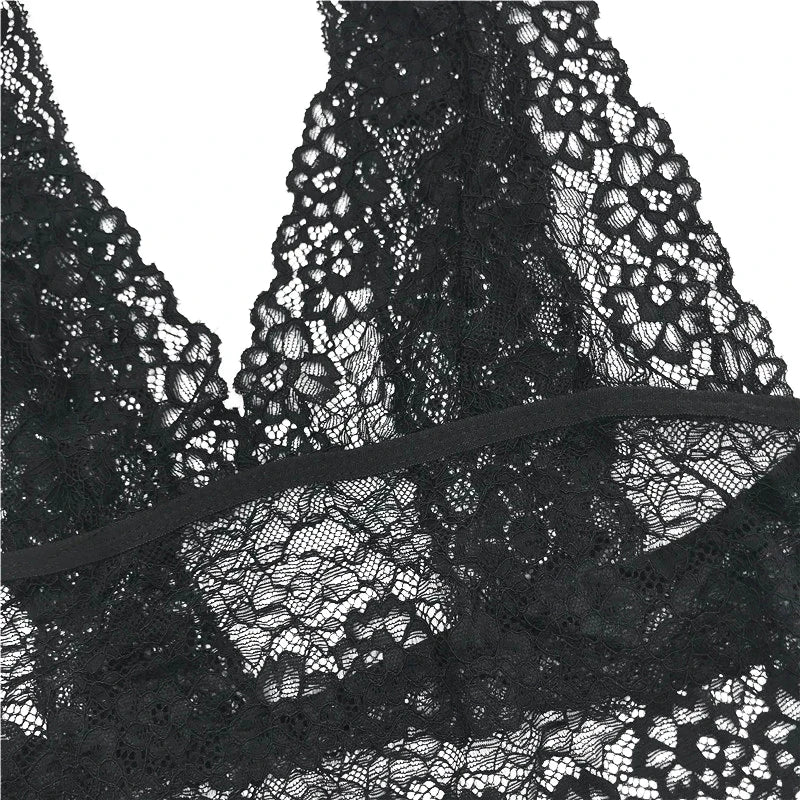 Sheer Lace Bra Tops Women Sexy Lingerie Corset Mesh Lace Bra Ladies Seamless Crop Underwear sexy bras for women  langerie sexy