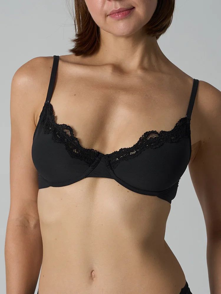 Lace Underwire Bra for Women – French Style, No Padding, Elegant Lift & Support, Comfort Fit
