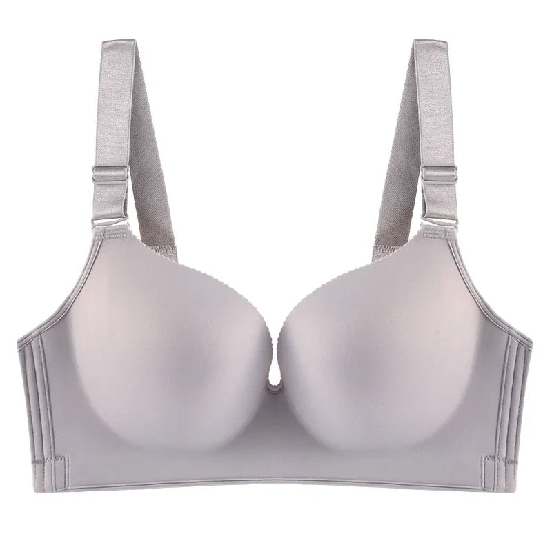 Sexy Smooth Seamless Intimate CDEF Women's Ultra-thin Full Coverage Large Chest Gather Solid Anti Sagging Bra Female Underwear