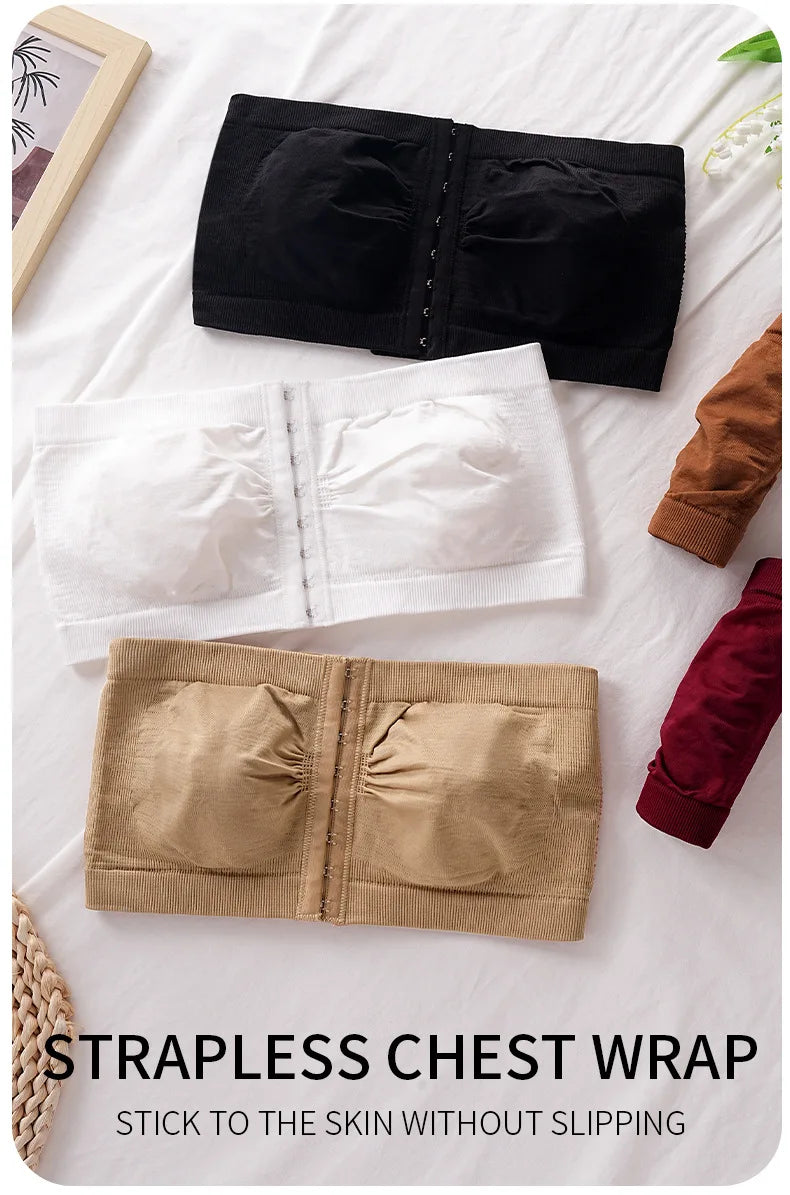 Strapless Bras For Women No Underwire Seamless Bralettes For Women Wireless Bra Soft Support Everyday T Shirt Bras Strapless Top