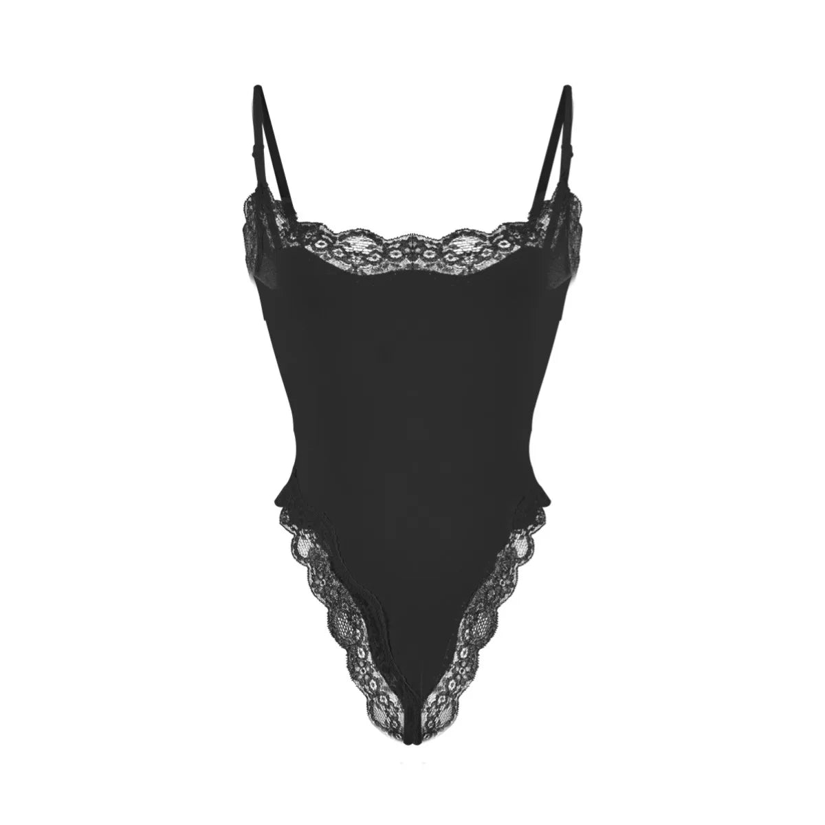 Meet'r Lace Camisole Bodysuit Lingerie Ladies Lace-edged Sexy Body-shaping Shapewear G-string Inner Tight Corset Underwear