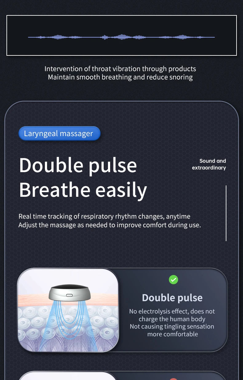 New Smart Anti Snoring Device Stop Snoring Dual Pulse Muscle Stimulator Anti Sleep Snoring Breathing Corrector Health Care