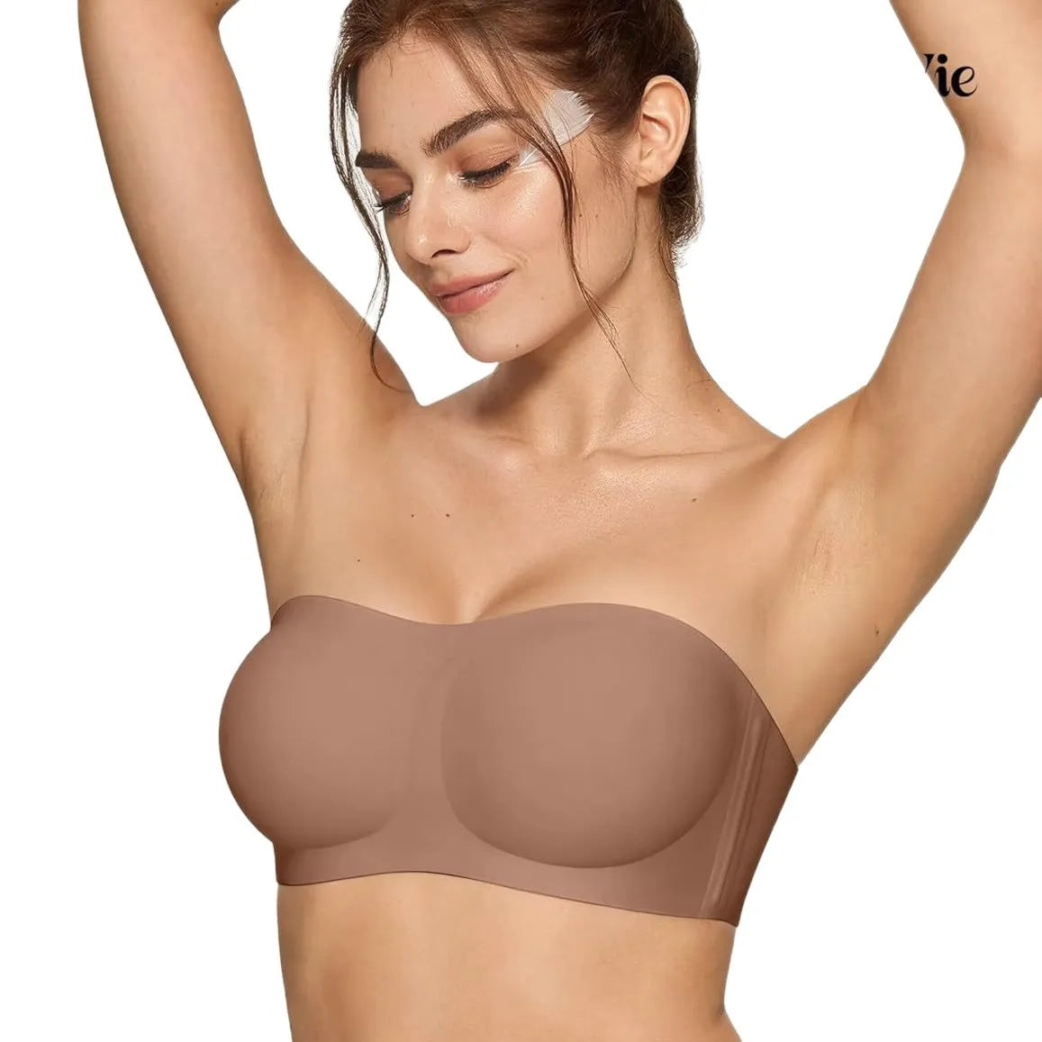 Strapless Push Up Bandeau Bra Non Slip Wireless Padded Seamless Comfortable Tube Bra for women