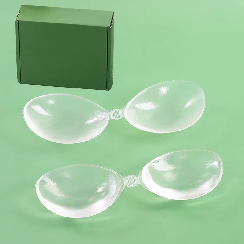 New Transparent Self-Adhesive Silicone Chest Stickers Invisible Push Up Sexy Strapless Bras for Women Sticky Wedding Bikini Bra