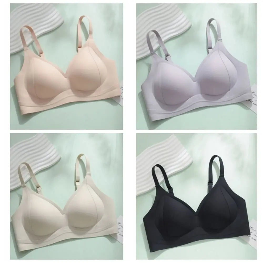Breathable Deep V Wireless Push Up Bra Anti-sagging Shockproof Underwear for Women Lingerie Thin Seamless Bra Gifts