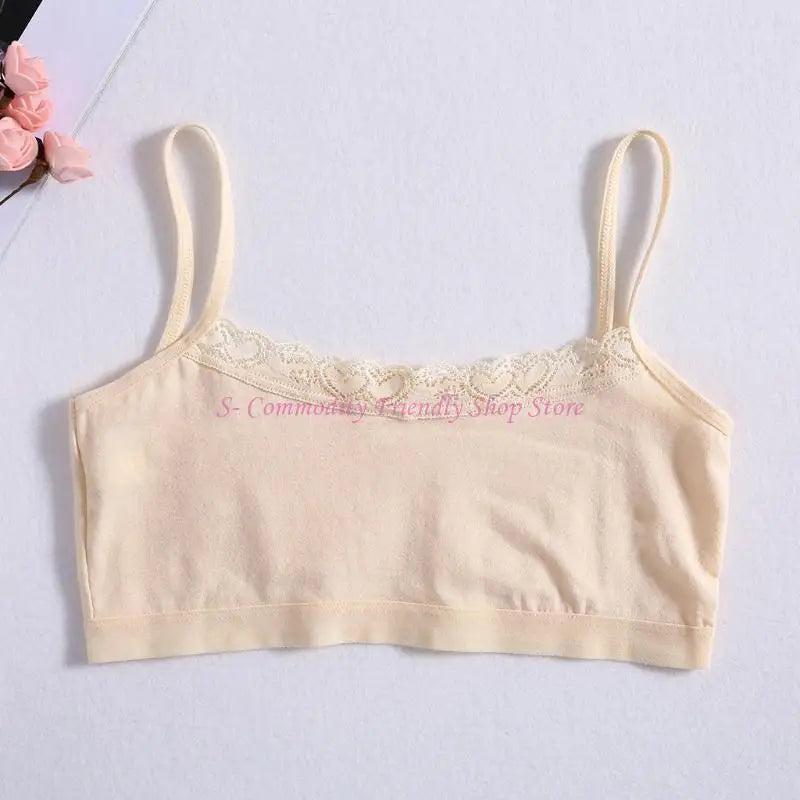 85AE Cartoon Bras for Teenage Girls Cotton Bra Five Colors U-Back Yoga Sports Bra