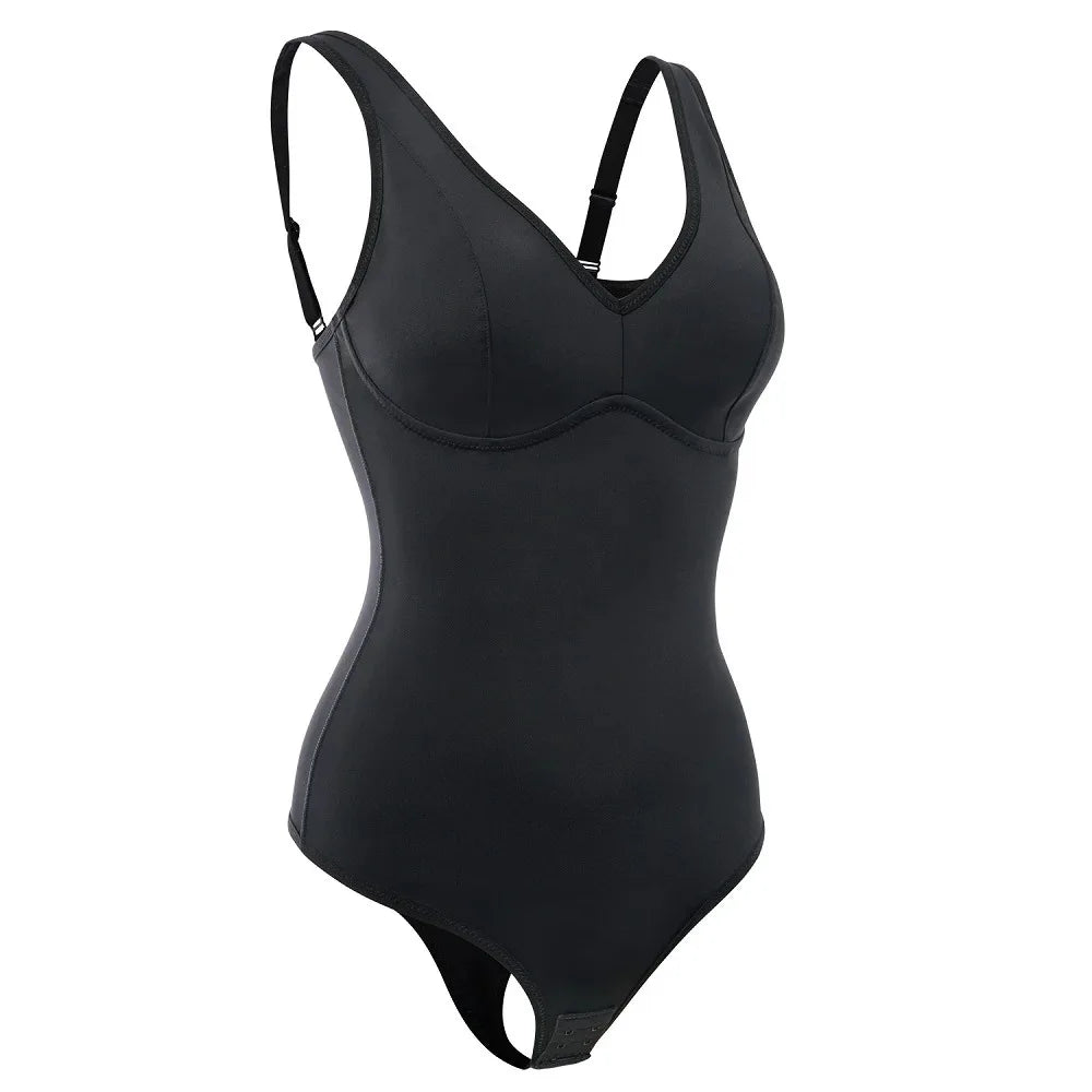 Women Shapewear Bodysuit Shaper Waist Trainer Corset Deep V Neck Slimming Underwear Built-in Bra Camisoles Tops Tummy Control