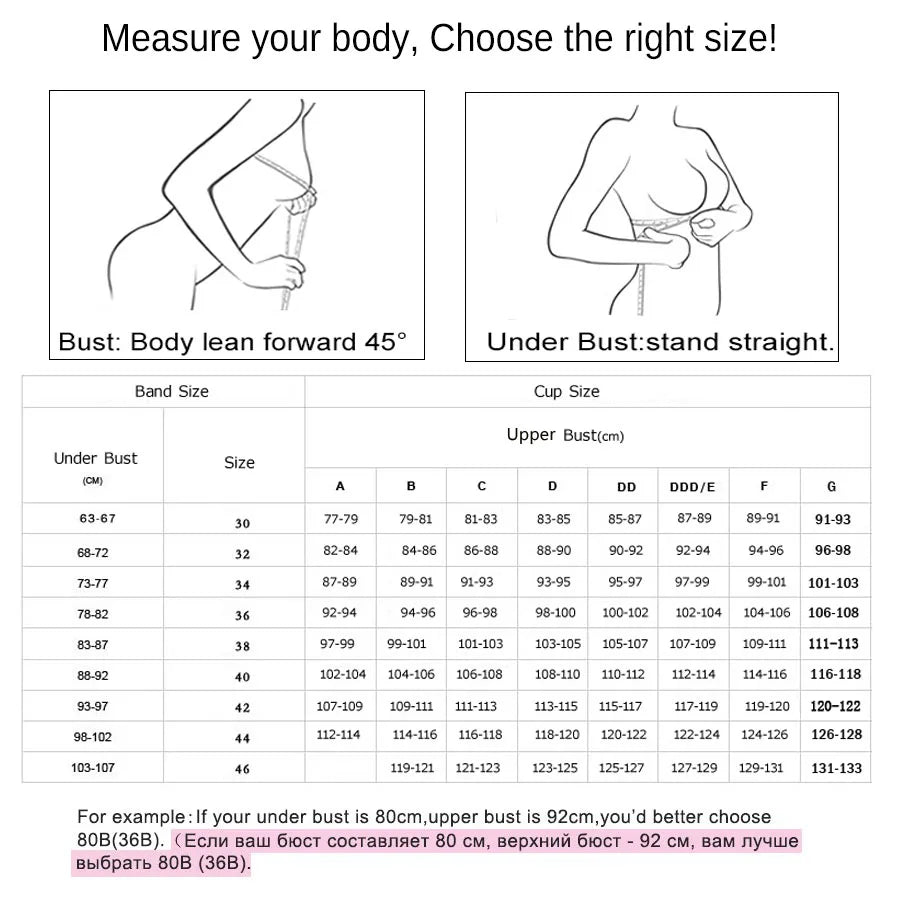 Women's Underwear Full Coverage Bras Plus Size Brassiere Embroidery No-padded  Underwire Bralette  36-46C/D/DD/DDD/E/F/G