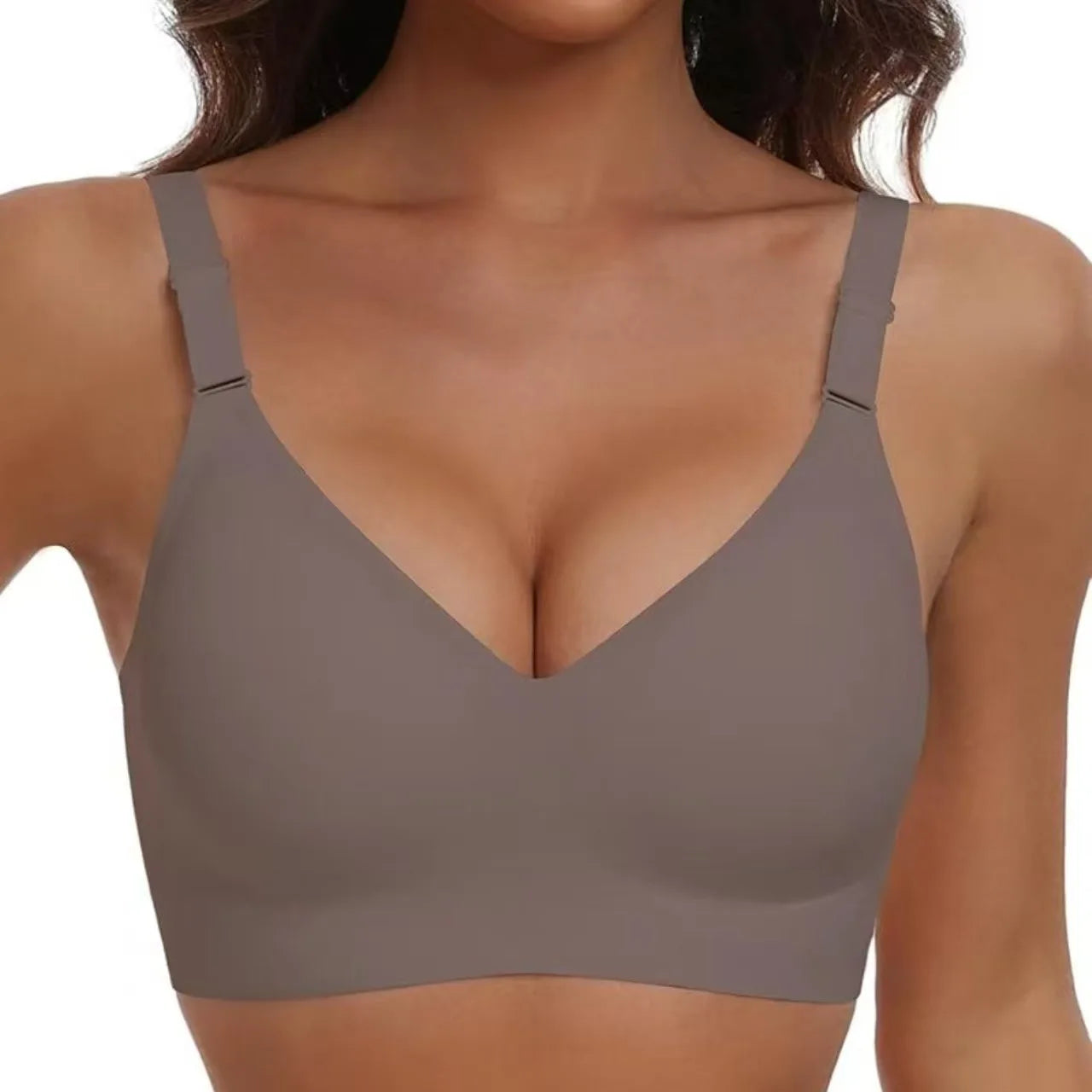 Women's Wireless Push-Up Bra Comfortable No-Wire Full Support Seamless Lift Bralette for Everyday T-Shirt Style