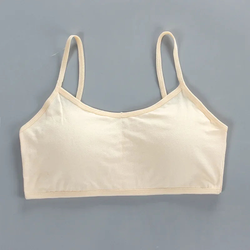 Wireless Comfortable Sports Bra Vest for Teenage Girls Student Kids Young Children Solid Small Underwears Underclothes
