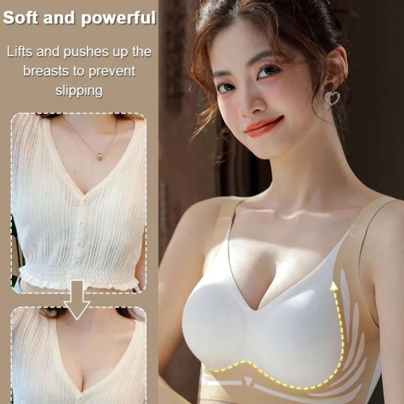 [Strong Support/Push Up] Lifting Anti-Sagging Wireless Push-up Bra Armpit Fat Control/Anti-Slipping/U Shaped Back/Soft