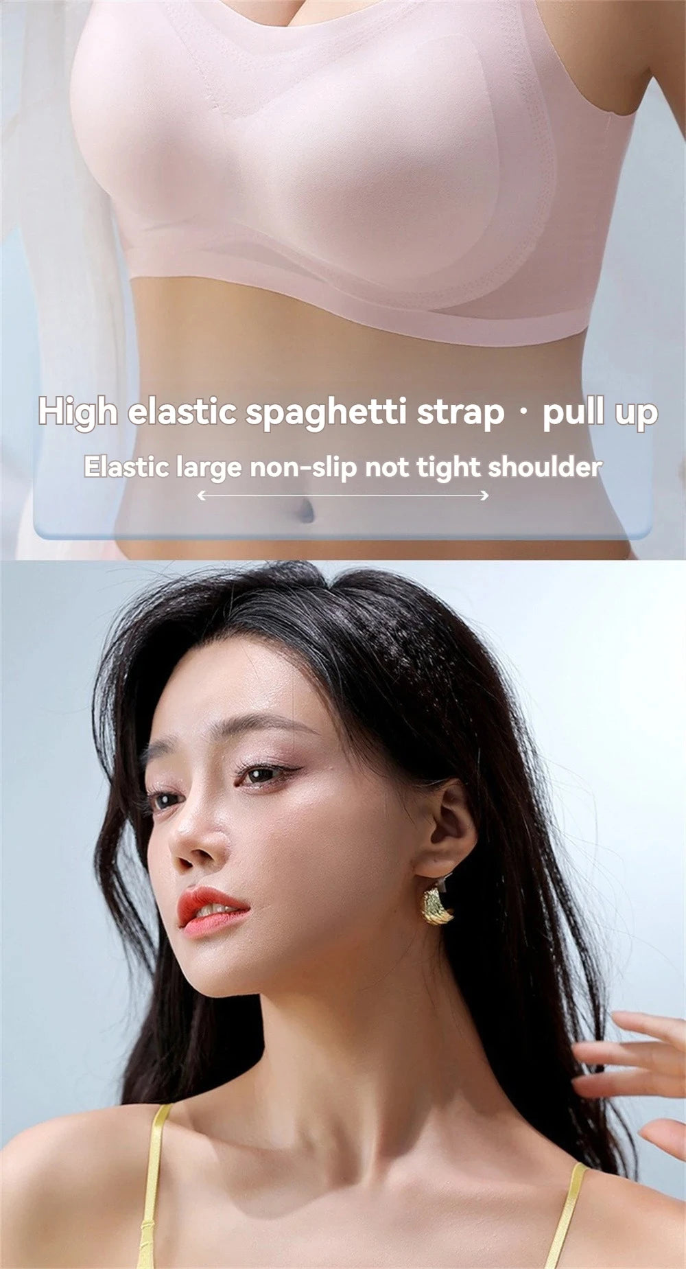 3PCS Ultra-Thin Breathable Ice Silk Bras Women's Seamless Back Halter Vest Wrap Bras Chest Gather Together Light Breathable Tops