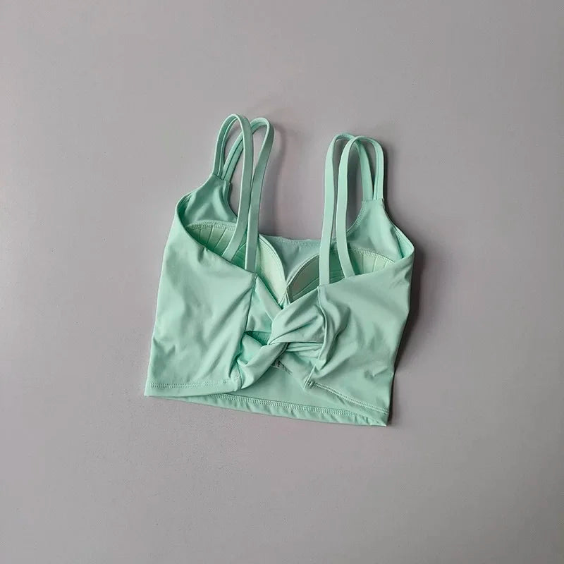 Sports Bra, Women's Summer Beauty Back Integrated Yoga Suit, Vest, Suspender, Pilates Training, Fitness Bra
