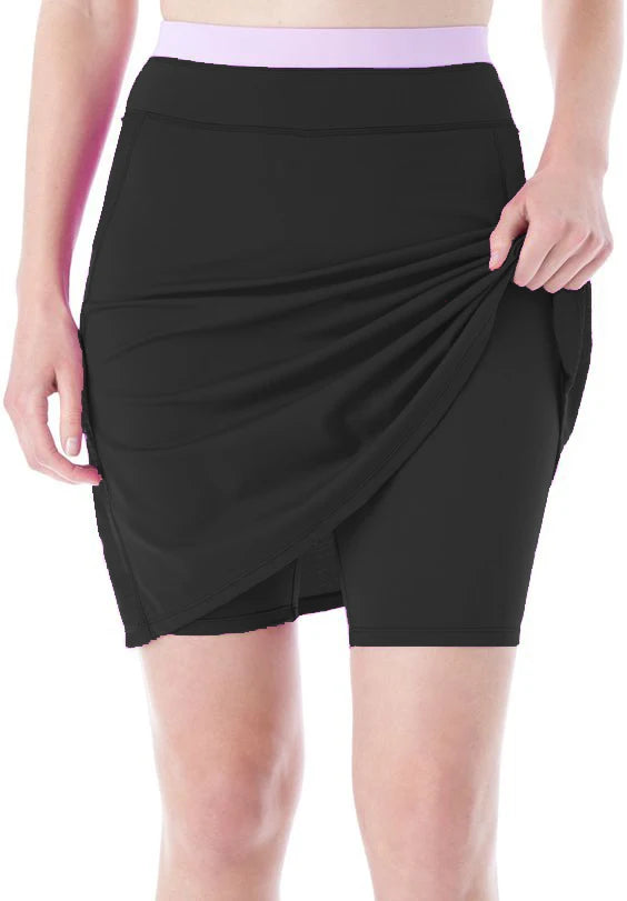 Women's Swim Cover-up Skirt with Leggings