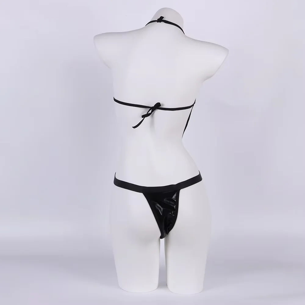 Erotic Lingerie Women Latex Leather Bodysuit Plus Size Bdsm Sexy Rompers Backless Bodycon Teddies Baby Doll Dress Porn Underwear