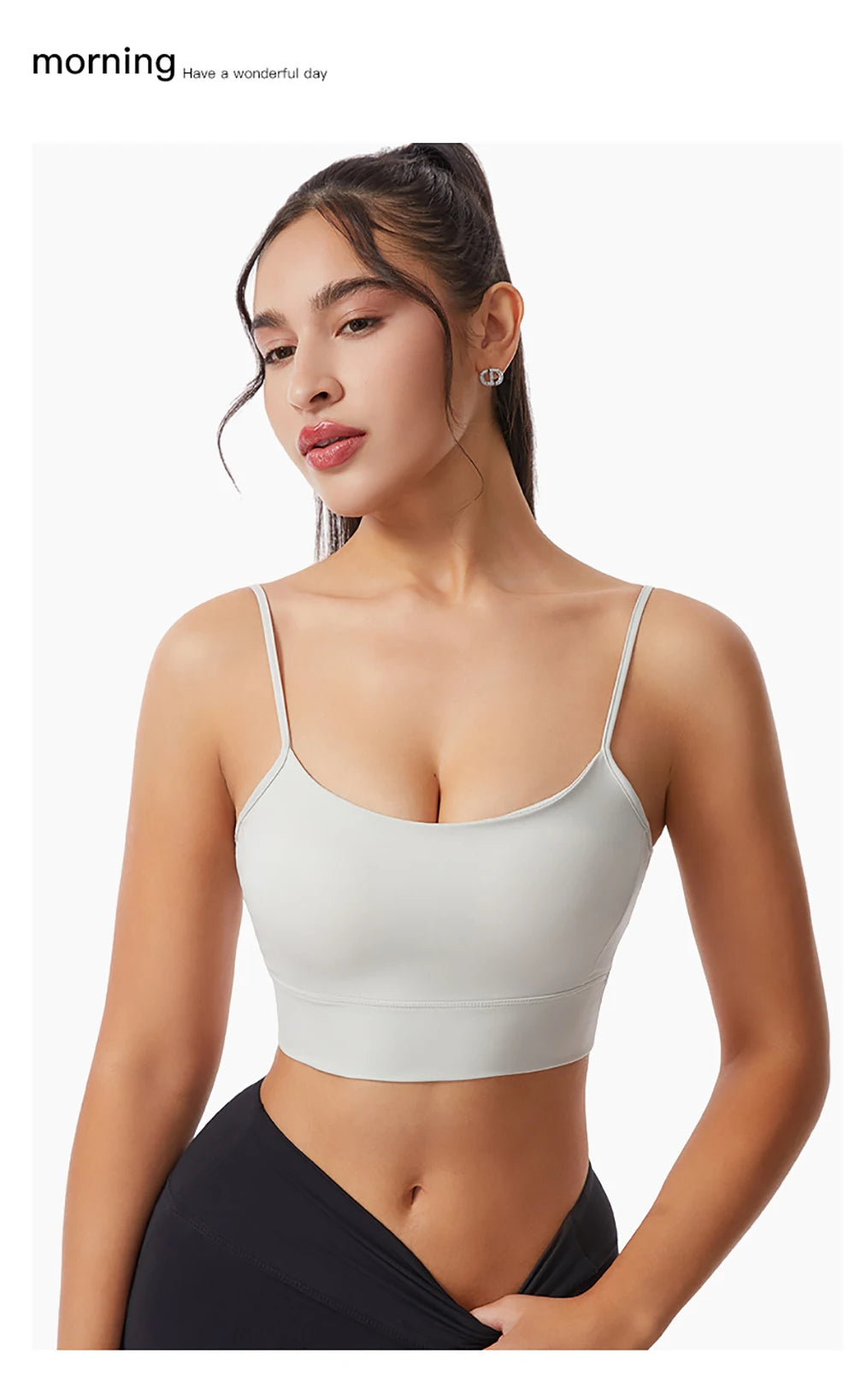 Low Back Sports Bra For Women Low Impact Padded Workouts No Underwire Bralette Beauty Back Yoga Spaghetti Straps Vest Tops