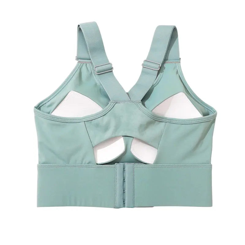 Sports Bra for Women with Large Busts, Shockproof, Side Breast Support, Anti-Sagging, Adjustable, Beautiful Back Design, Plus Size Yoga Running Fitness Bra