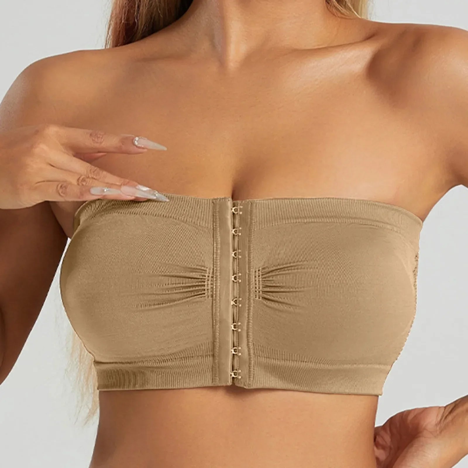 Strapless Bras For Women No Underwire Seamless Bralettes For Women Wireless Bra Soft Support Everyday T Shirt Bras Strapless Top